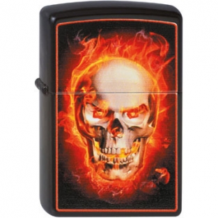 Zippo Burning Skull